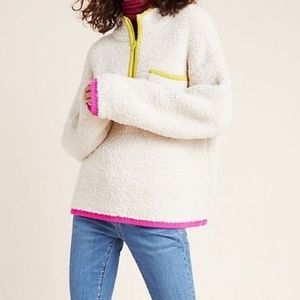 NWOT Stasia Sherpa 1/4 zip Pullover Fleece Anthropologie XS